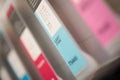 Detail of Inkjet Printer Cartridges Royalty Free Stock Photo