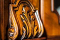 Detail of a inlaid wood furniture