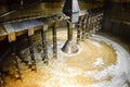 Detail of inside mash tun while making whisky