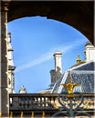 A detail of the interior of the ancient Hotel de Ville, aka city hall in Lyon, France