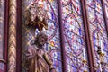 Detail of the interior Chapelle church. Paris, France.