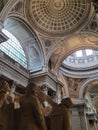 Detail, interior of the dome of the Pantheon, Paris, France. Royalty Free Stock Photo
