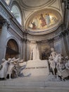 Detail, interior of the dome of the Pantheon, Paris, France. Royalty Free Stock Photo