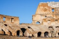 Detail of the interior of Roman Colosseum Royalty Free Stock Photo