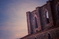 Detail of the interior of San Galgano Abbey, Tuscany Royalty Free Stock Photo