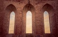 Detail of the interior of San Galgano Abbey, Tuscany Royalty Free Stock Photo