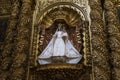 Detail of the interior of the Santo Domingo de Guzman Church, in the city of Oaxaca de Juarez Royalty Free Stock Photo