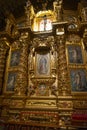 Detail of the interior of the Santo Domingo de Guzman Church, in the city of Oaxaca de Juarez Royalty Free Stock Photo