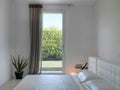 Detail of interior view of a modern bedroom Royalty Free Stock Photo