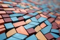 detail of interlocking tiles creating a geometric street design