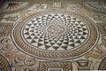 Detail of Roman Mosaic Tile Floor Lyon France Royalty Free Stock Photo