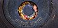 Iron Metal Round Manhole Cover in City of Boise Idaho Royalty Free Stock Photo