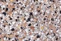 Detail of italian terrazzo floor in different colors