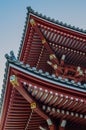 Detail of a Japanese, Buddhist temple, Tokyo Royalty Free Stock Photo