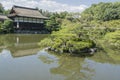 Detail of Japanese garden with water reflections Royalty Free Stock Photo