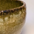 Detail of Japanese handmade pottery merchandise from Tokoname. Royalty Free Stock Photo