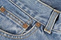 Detail of the jeans pocket