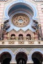 Detail of Jeruzalemska synagoga synagogue in Prague in Czech republic Royalty Free Stock Photo