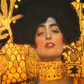 detail of Judith\'s head by Austrian artist Gustav Klimt