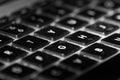 Detail of the keyboard keys of a laptop Royalty Free Stock Photo