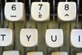 Detail on keys of an old typewriter Royalty Free Stock Photo