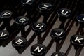 Detail of keys on retro typewritter