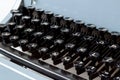 Detail of keys on retro typewritter