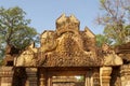 Detail of khmer stone carving Royalty Free Stock Photo