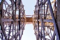 Kinsol Trestle wooden railroad bridge in Vancouver Island Royalty Free Stock Photo