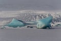 Detail of Kjallsarlon glacier from the frozen laggon Royalty Free Stock Photo