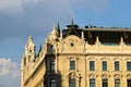 Detail of the Klotild Palace hotel in Budapest in neo Baroque style Royalty Free Stock Photo