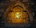 Detail from Kotor walls at night Royalty Free Stock Photo