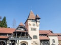 Detail of the land domain The Castle Peles, own by Regele Mihai (King Michael) of Romania, now works as museum. Sinaia. Romania Royalty Free Stock Photo