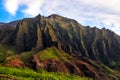 Detail landscape view of Na Pali rugged cliffs, Kauai Royalty Free Stock Photo