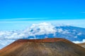 Detail landscape view of volcanic crater on Mauna Kea, Hawaii Royalty Free Stock Photo