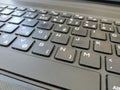 Detail of the laptop keyboard, office work, writer Royalty Free Stock Photo