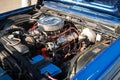 large carbureted v8 big block engine of the American Dodge Polara Royalty Free Stock Photo