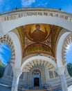 Detail of legendary Curtea de Arges Monastery, Romania Royalty Free Stock Photo