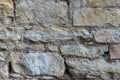 Detail of a light stone wall with signs of weathering Royalty Free Stock Photo