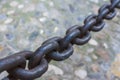 Detail of the links of a large chain