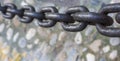 Detail of the links of a large chain
