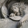 Detail of the Lion Monument Royalty Free Stock Photo