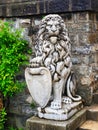 Detail of Lion Statue, Peles Castle Grounds, Romania Royalty Free Stock Photo