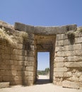 Detail of The Lion Tholos Tomb at Mycenae, Greece Royalty Free Stock Photo