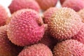 Detail of litchis with selective focus Royalty Free Stock Photo