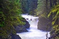 Little Qualicum Falls, a popular destination in Vancouver Island, BC Canada Royalty Free Stock Photo