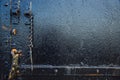 Detail of old metal door in Red Hook, Brooklyn, New York