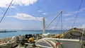 detail of lome hatbour entrance take from a merchant ship Royalty Free Stock Photo