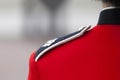 Detail of the London guards uniform Royalty Free Stock Photo