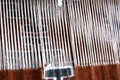 Detail of loom for weaving traditional handmade carpets, rugs. Royalty Free Stock Photo